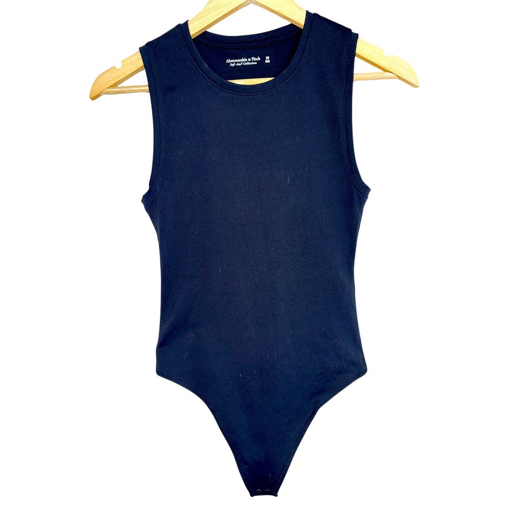 Abercrombie & Fitch Black Sleeveless Shapewear Tank Bodysuit Top Womens Size XS